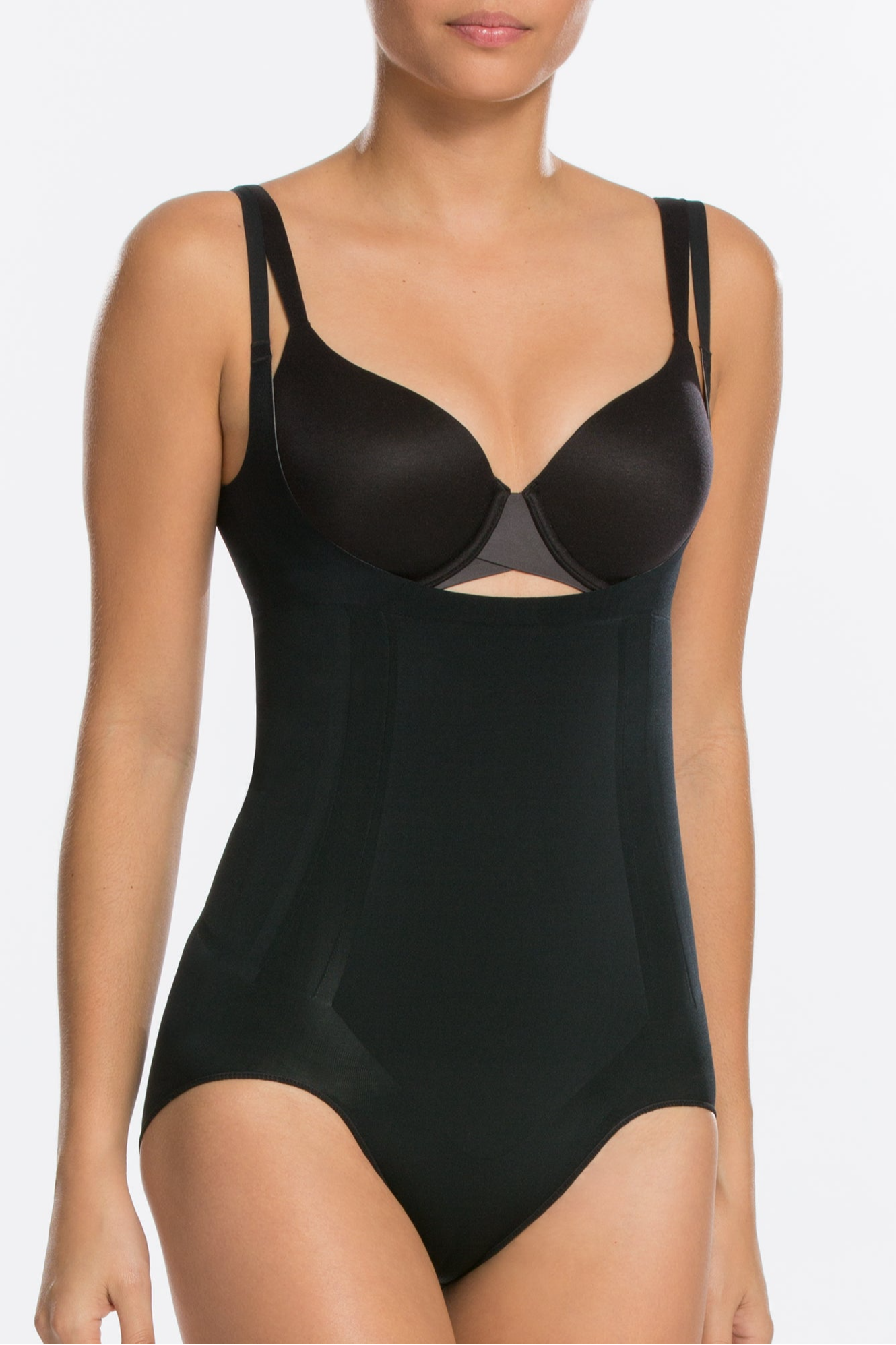 Luxe Open-Bust Panty Total Transformation Bodysuit
