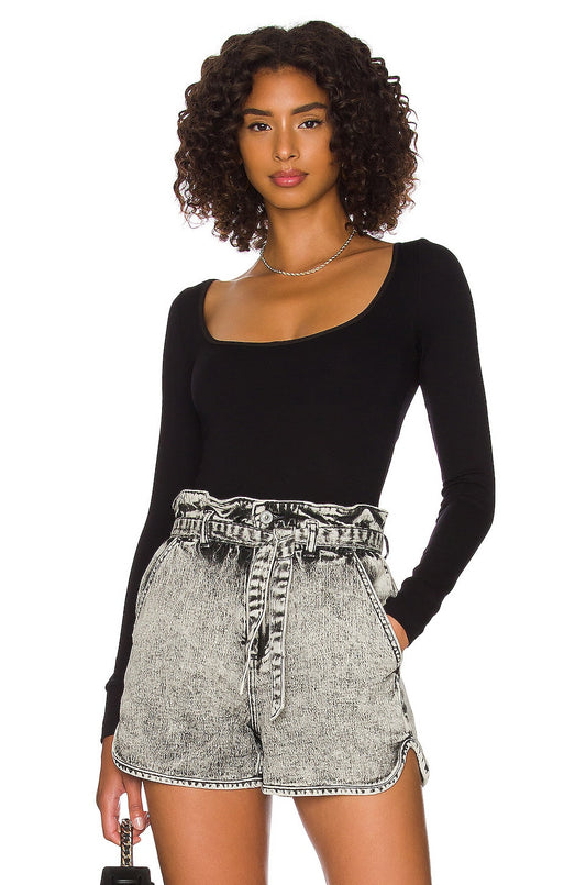 Luxe Body Sculpting Long Sleeve Scoop Neck Bodysuit