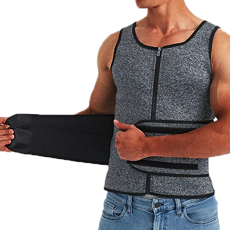 Men’s Double Belt Waist Trainer Vest
