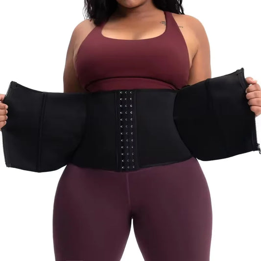 Luxe Front Adjustable Waist Slimming Body Shaper With Zipper (Without Shoulder Straps)