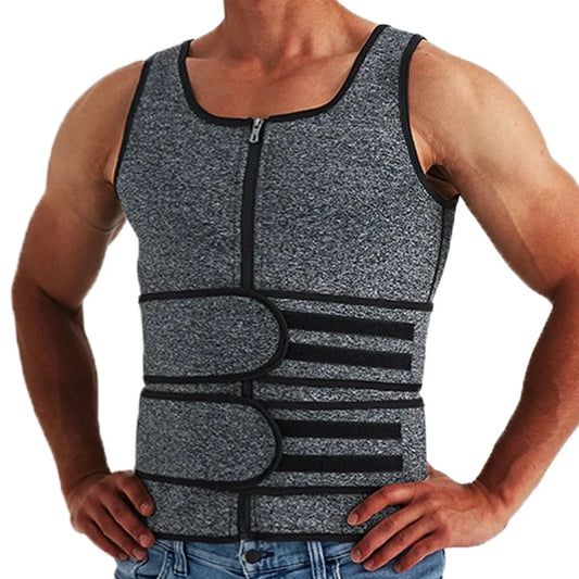 Men’s Double Belt Waist Trainer Vest
