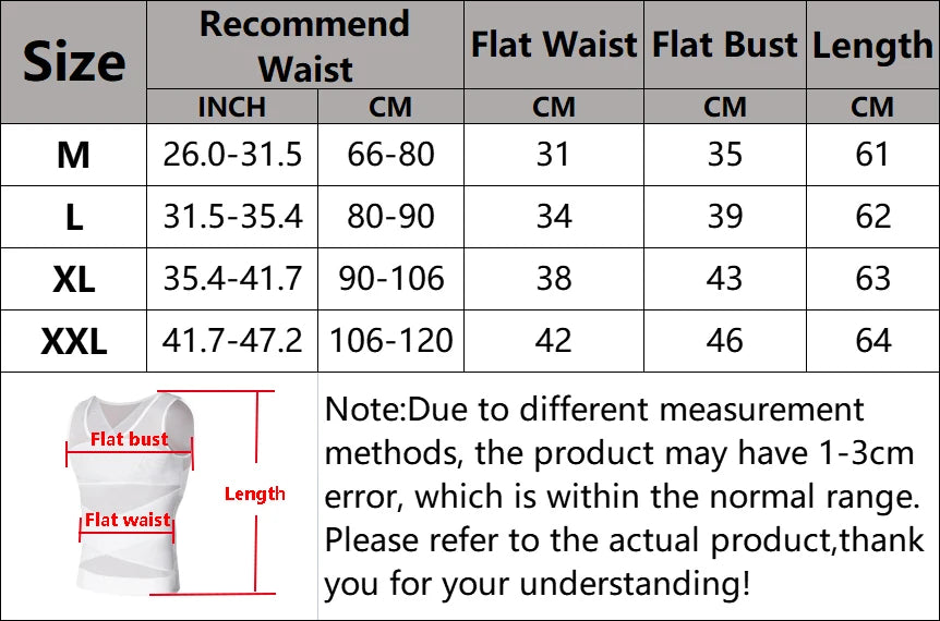 Men's Body Shaper Waist Trainer Slimming Vest