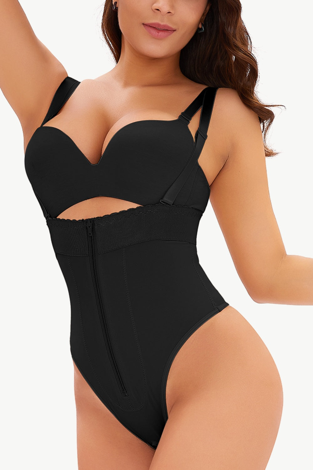 SlayShape Zip-Up Shaping Bodysuit | Seamless Firm Control Shapewear - SlayShape
