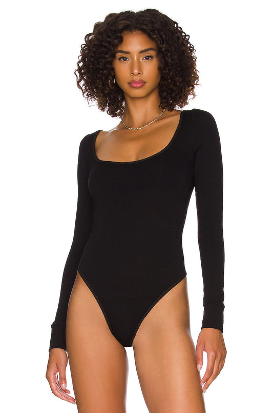 Luxe Body Sculpting Long Sleeve Scoop Neck Bodysuit