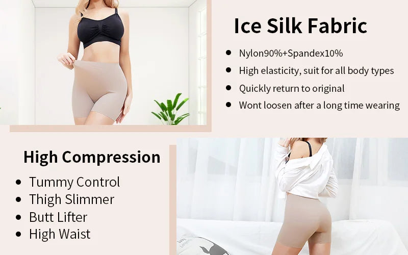 Anti Chafing Underwear for Women New Boyshorts Panties Smooth Slips Shorts for Women Under Dress Tummy Control Shapewear