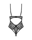 Sheer High Leg Crotchless Lace Bodysuit Blomentis - SlayShape