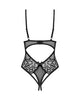 Sheer High Leg Crotchless Lace Bodysuit Blomentis - SlayShape