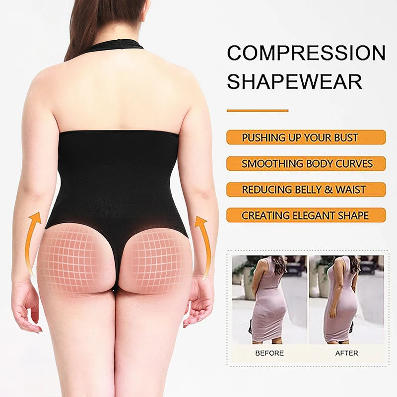 Women Shapewear Backless Bodysuits Tummy Control Butt Lifter Corset Slimming Flatten Stomach Waist Cincher Body Shaper Tops