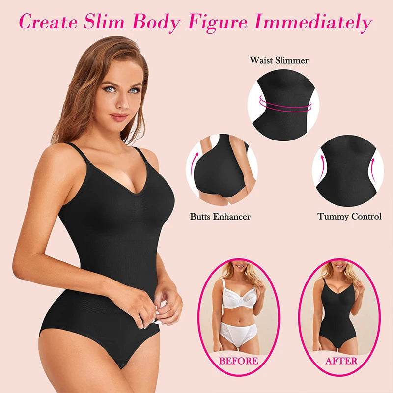 Sculpting Bodysuit Shapewear Seamless Waist Trainer Body Shaper Women Tummy Control Butt Lifter Corset Push Up Cami Lingeries