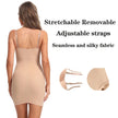 Slimming Full Length Shapewear Slips Nude Straight Tube Dress Body Shaper Women Skinny Under Dresses Underwire Cup Black