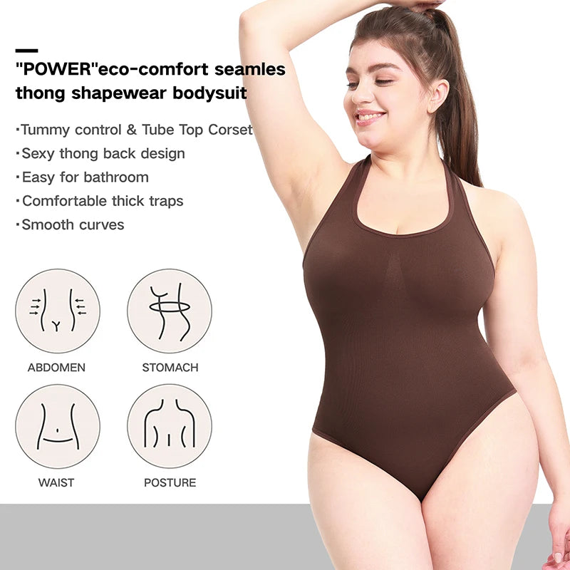 Women Shapewear Backless Bodysuits Tummy Control Butt Lifter Corset Slimming Flatten Stomach Waist Cincher Body Shaper Tops