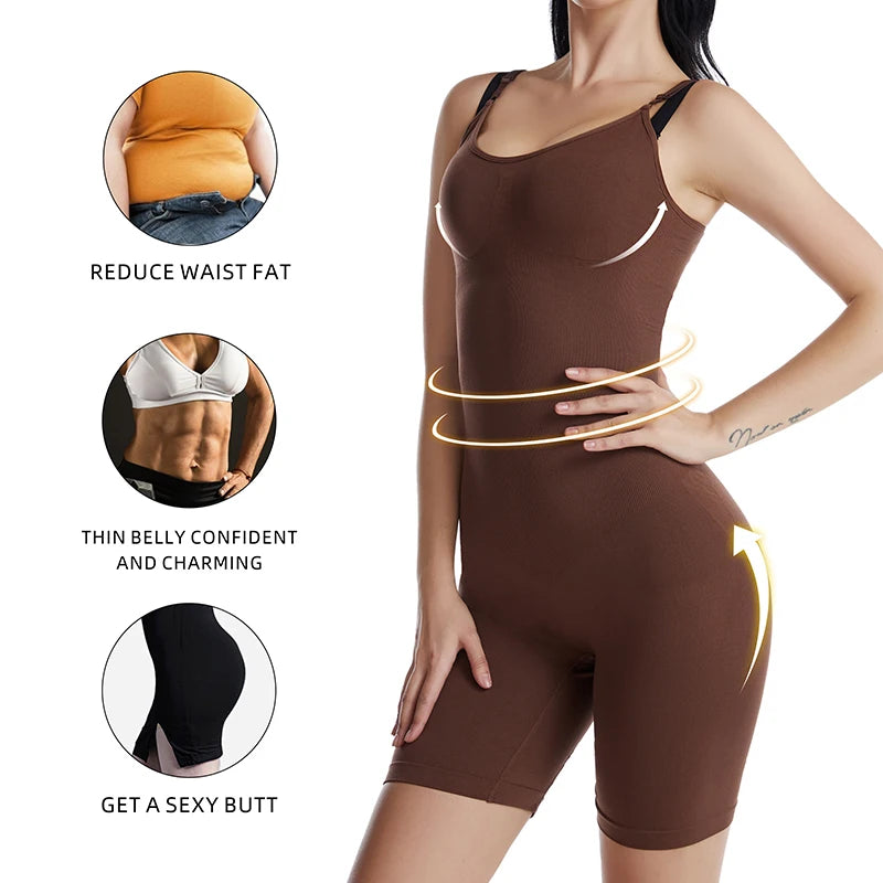 Women Bodysuit Shapewear Tummy Control Full Body Shaper Slimming Sheath Butt Lifter Push Up Thigh Slimmer Abdomen Shapers Corset