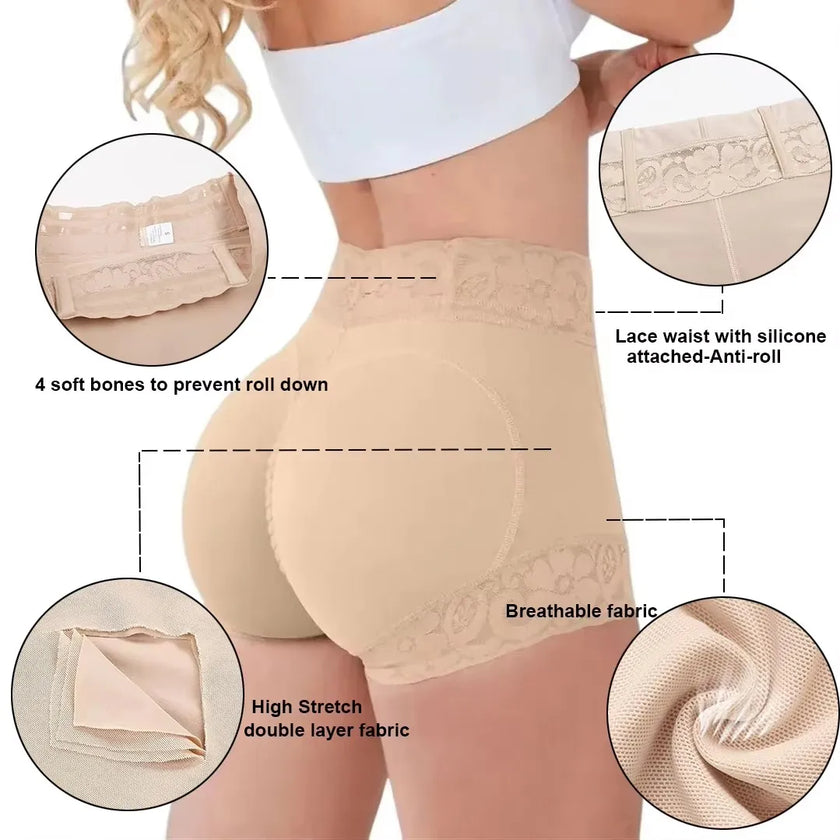 Tummy Control Butt Lift Laced Hip Enhancer
