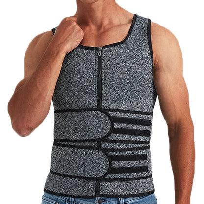 Men’s Double Belt Waist Trainer Vest