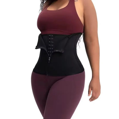Luxe Front Adjustable Waist Slimming Body Shaper With Zipper (Without Shoulder Straps)