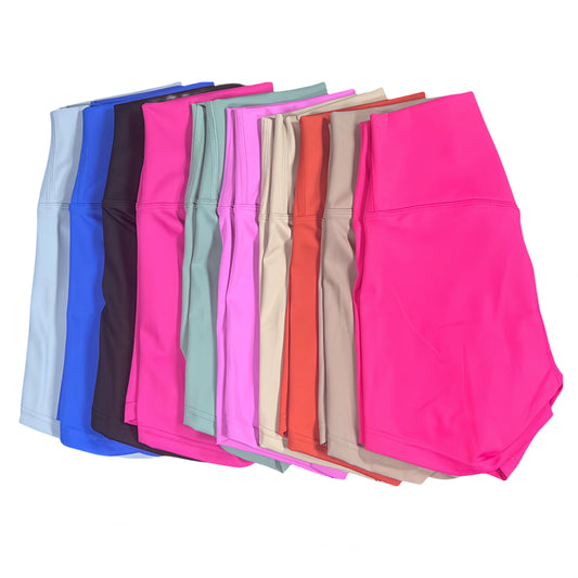 High Waist Tummy Tuck Shorts in Multi Colors