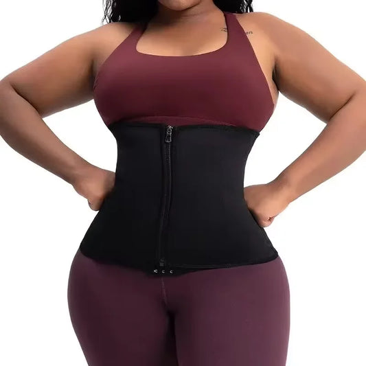 Luxe Front Adjustable Waist Slimming Body Shaper With Zipper (Without Shoulder Straps)