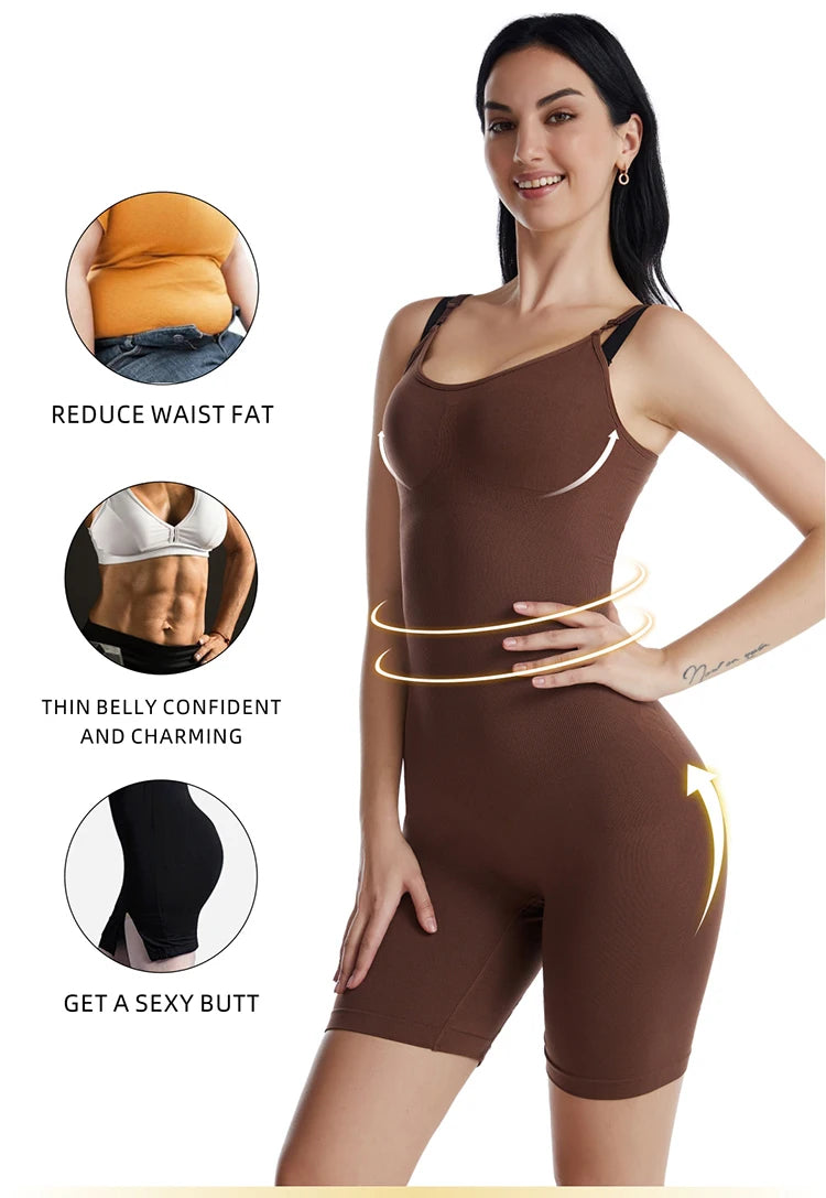 Women Bodysuit Shapewear Tummy Control Full Body Shaper Slimming Sheath Butt Lifter Push Up Thigh Slimmer Abdomen Shapers Corset