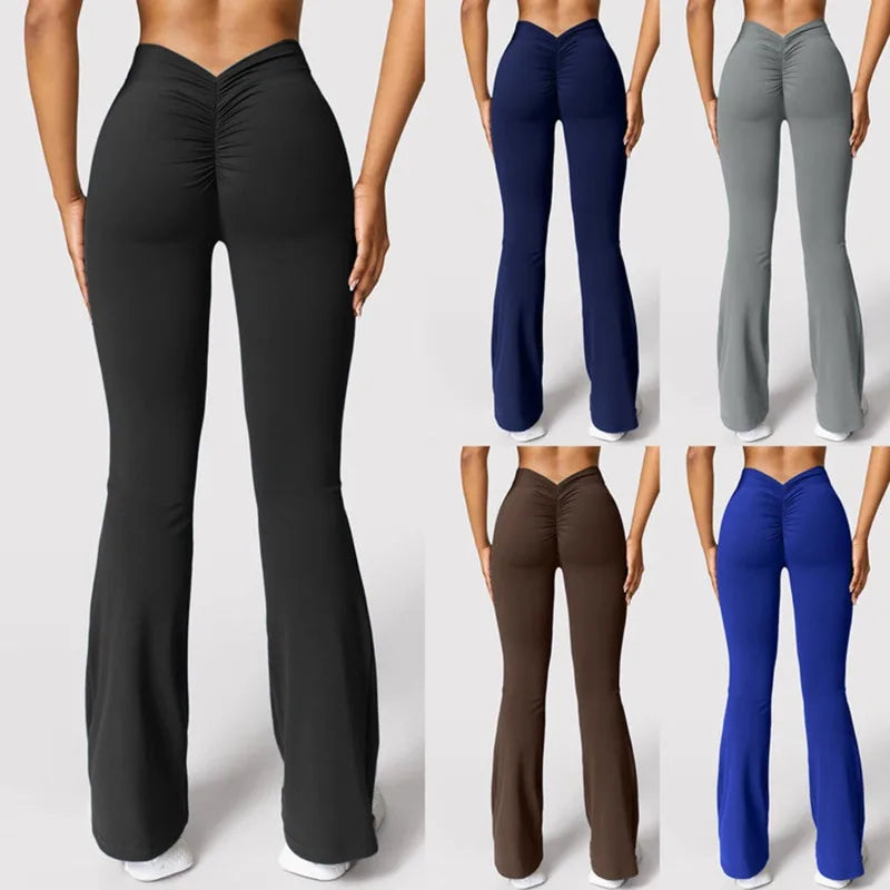 Test Women Waist Sports Pants High Waist Push Up Butt Gym Pants Solid Slim Casual Leggings