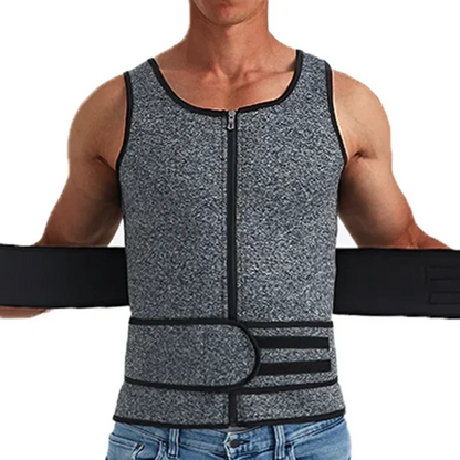 Men’s Double Belt Waist Trainer Vest