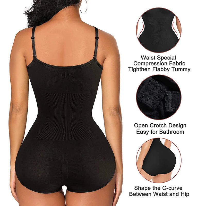 Sculpting Bodysuit Shapewear Seamless Waist Trainer Body Shaper Women Tummy Control Butt Lifter Corset Push Up Cami Lingeries